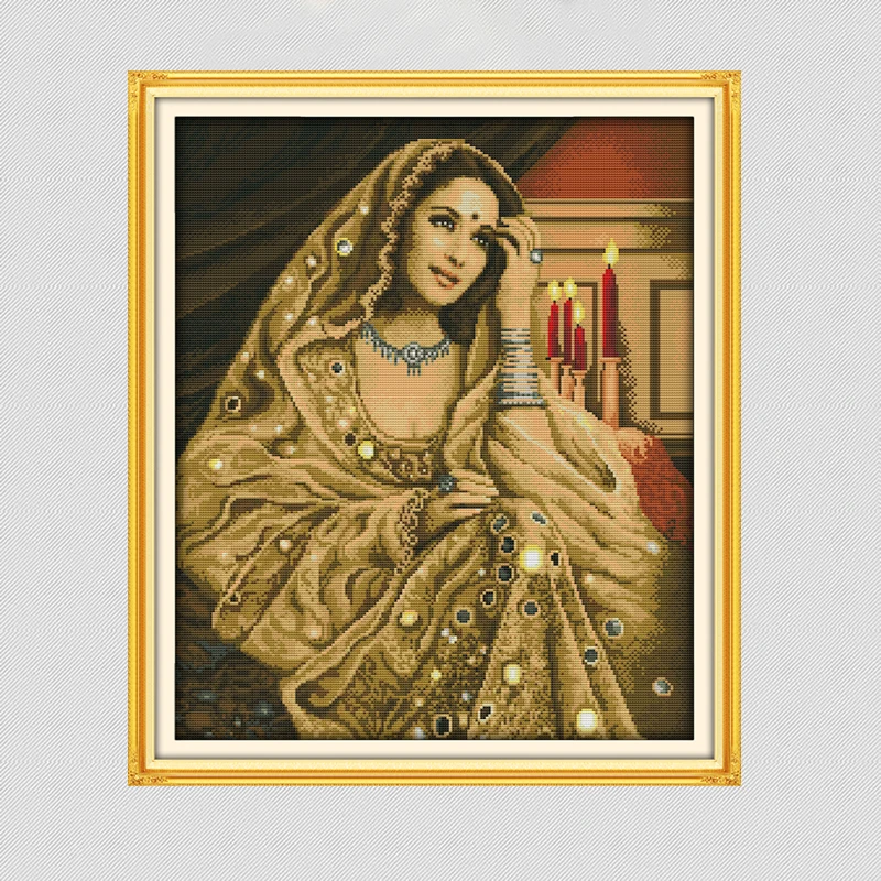 Набор для вышивки индийская красота Joy Sunday китайские наборы крестиком распродажа