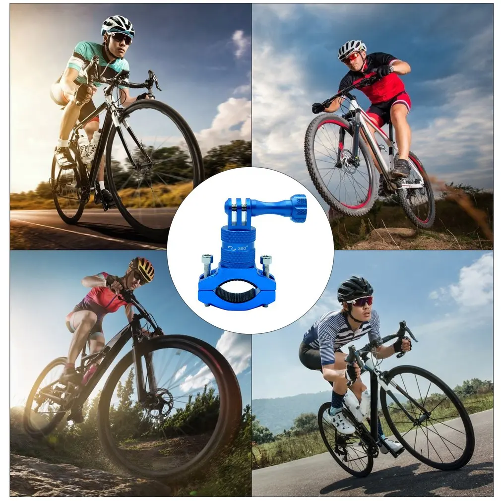 bike bicycle phone holder 360 swivel universal cycling motorcycle handle bar stand mount clamp metal for mtb gopro action camera free global shipping
