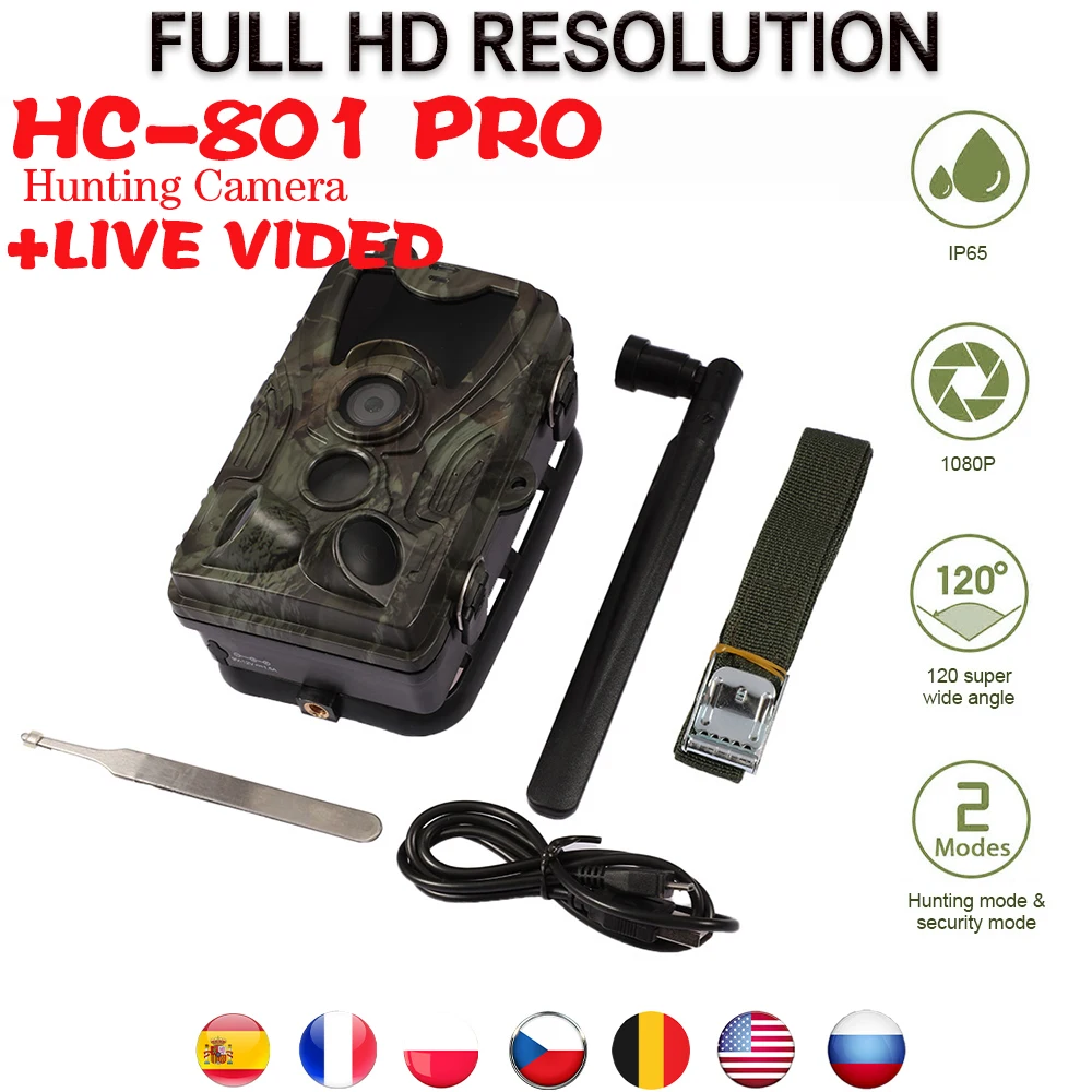 

Беспроводная охотничья камера HC801 pro 4K с функцией ночного видения