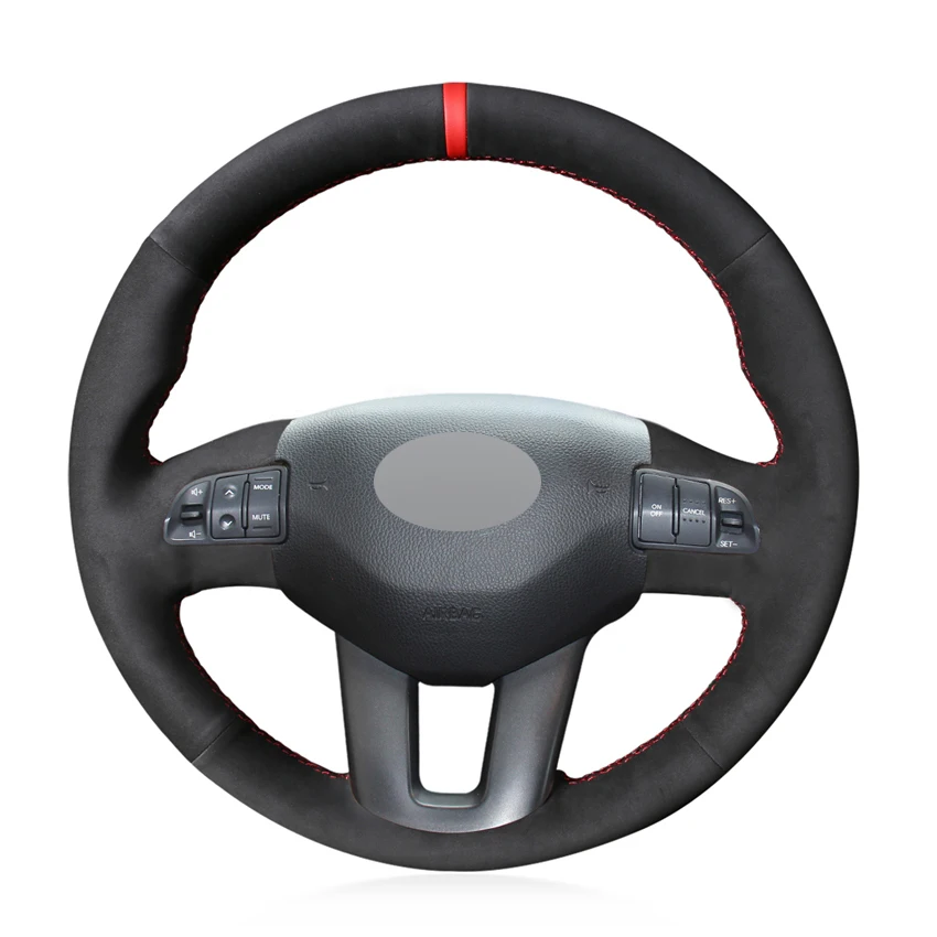 

Черный замшевый красный маркер ручная строчка раньше для Kia Ceed Cee 'd 2010-2012 Sportage 3 2011-2013 2014 2015