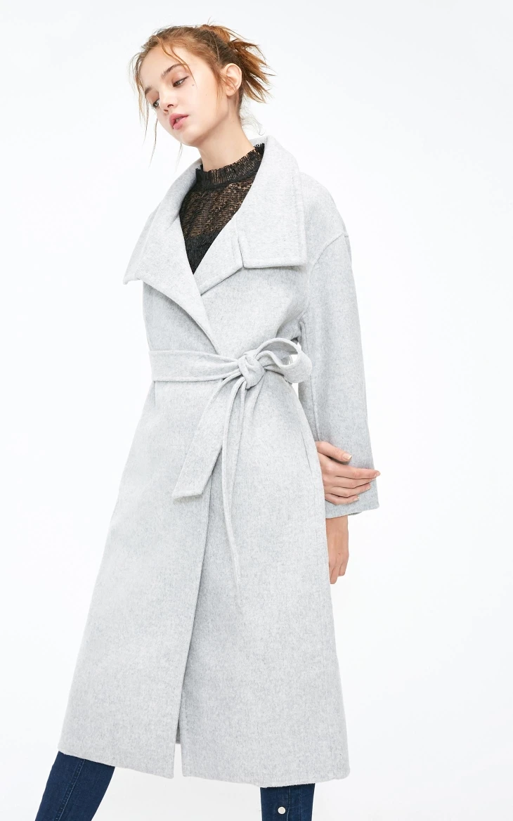 Vero Moda Женское зимнее шерстяное пальто с двойными карманами | 318327554