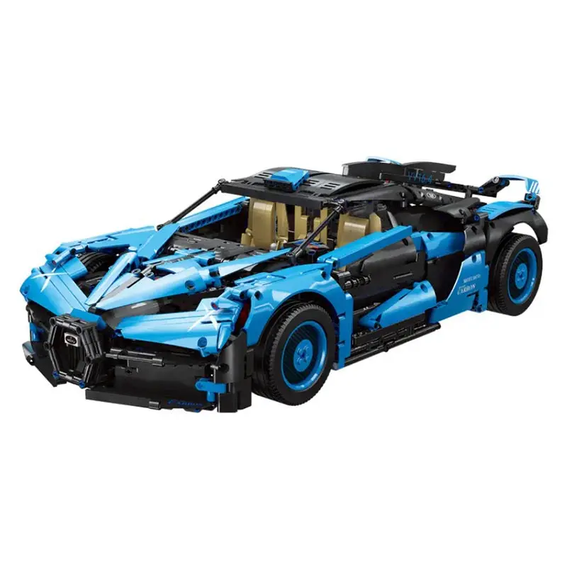 

The 1:8 Blue 3101PCS Super Speed Sports Racing Car Fast Vehicle Model Building Blocks Technical Bricks MOC Set Gifts Kids Toys