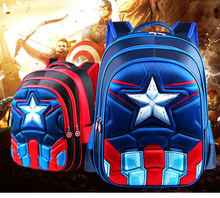 MARVEL, Супермен, Бэтмен, Человек-паук, Bacpac, Капитан Америка, детские школьные сумки для мальчиков и девочек, студенческий рюкзак для молодых людей