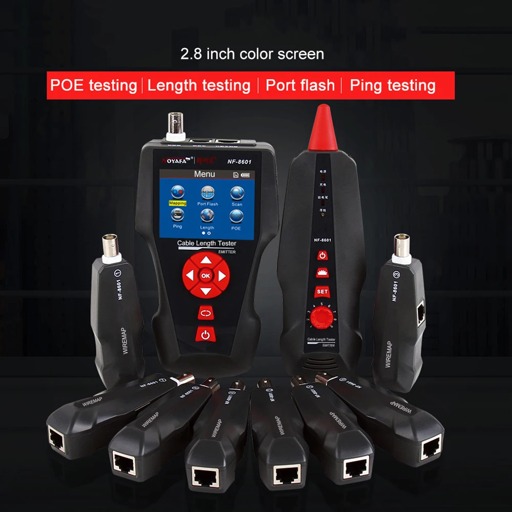 Многофункциональный видоискатель кабеля Noyafa NF-8601W проверка локатора проводов POE