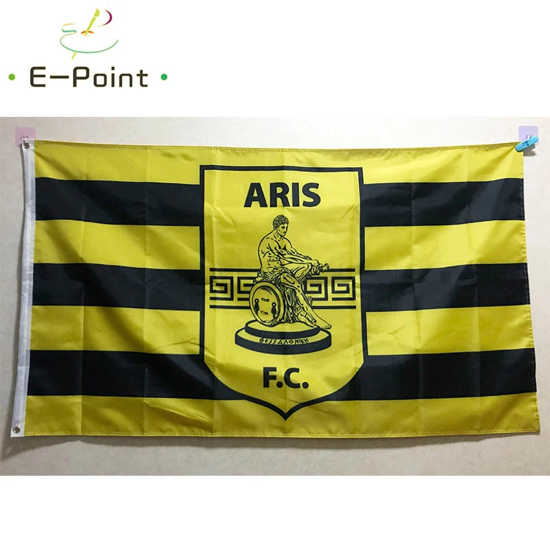 

Double Sided Greece Aris Thessaloniki F.C. Flag 3ft*5ft (90*150cm) Size Christmas Decorations for Home Flag Banner Gifts