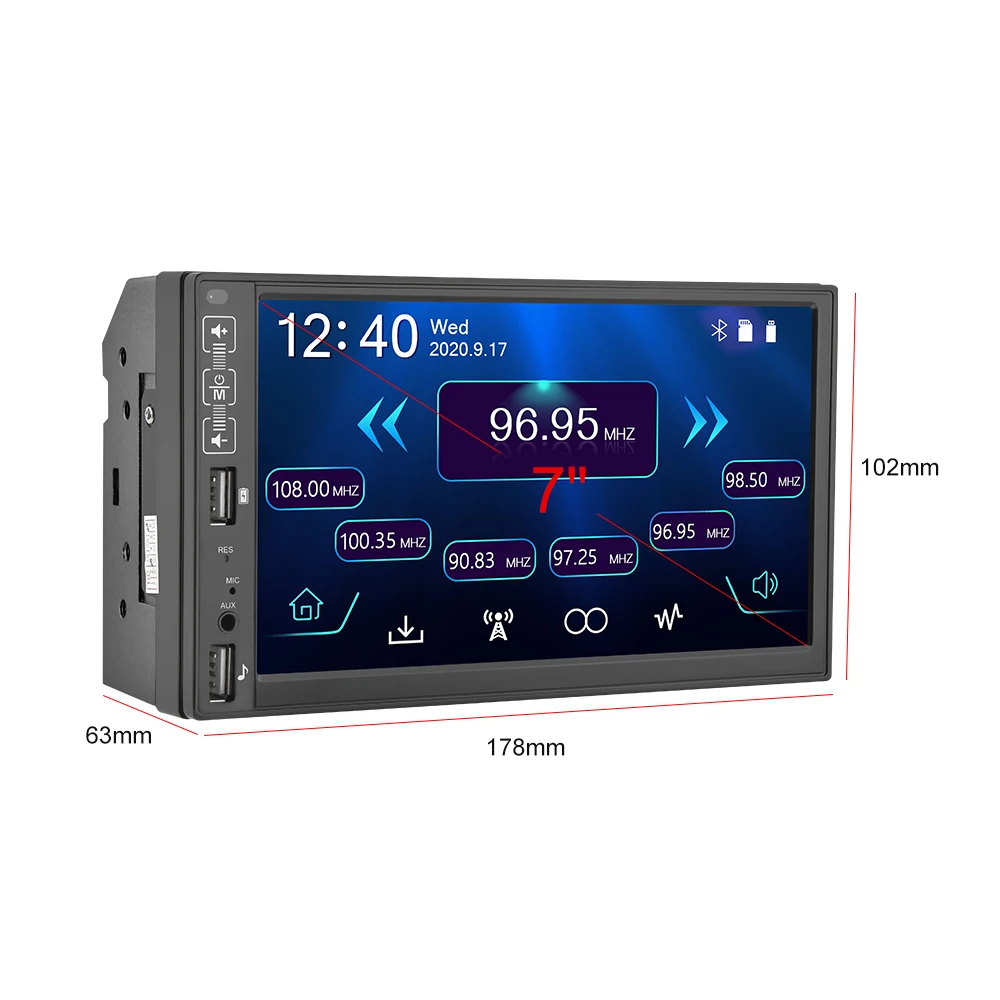 Автомобильный мультимедийный плеер AMPrime универсальная магнитола с 7 &quotUSB Bluetooth