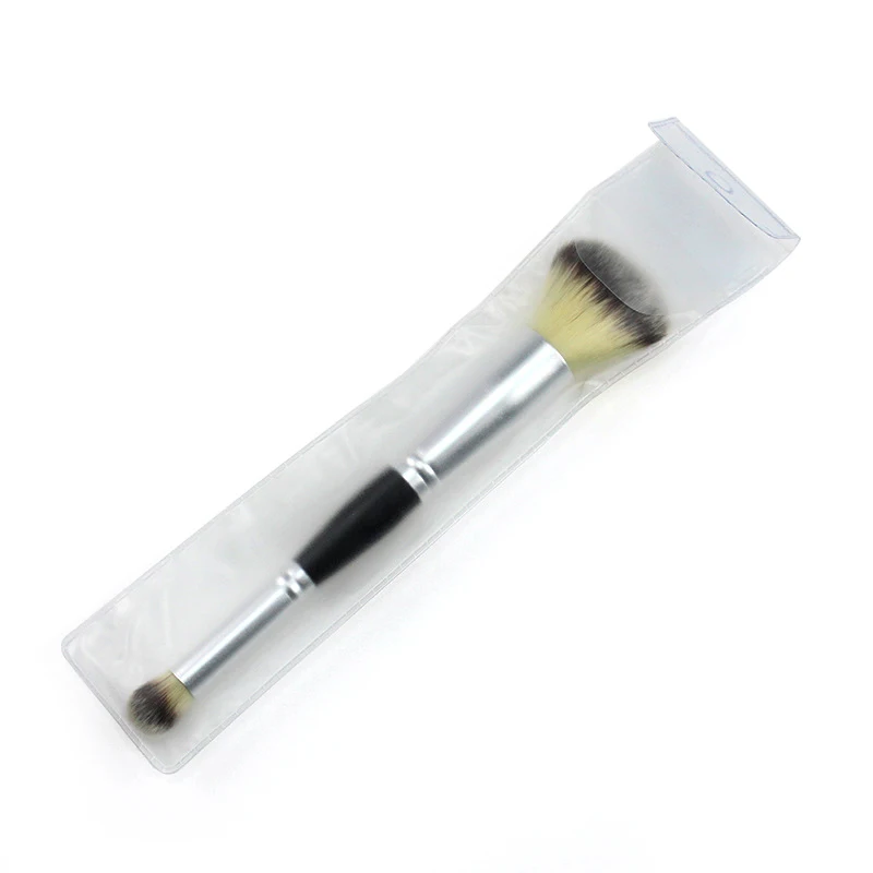 Двухголовая щетка для очистки Профессиональная многофункциональная кисть теней