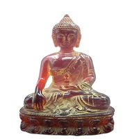 12 cm chinese manual sculpture rare amber buddha had the figure of buddha