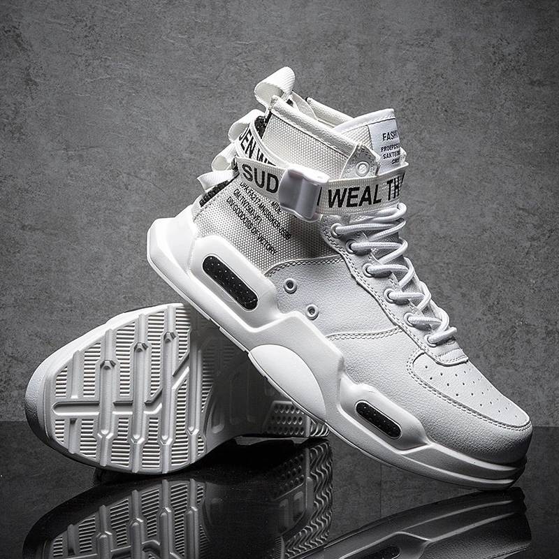 

New Fashion Men Sneakers high top Running Shoes for Men Black/ white Outdoors Walking Sports Shoes Comfortable Size39-45