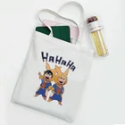 Сумка-шоппер с принтом аниме Моя геройская Академия, Женская хлопковая тканевая сумка, сумка-тоут в стиле Харадзюку, милые сумки на плечо, Женская Холщовая Сумка Kpop