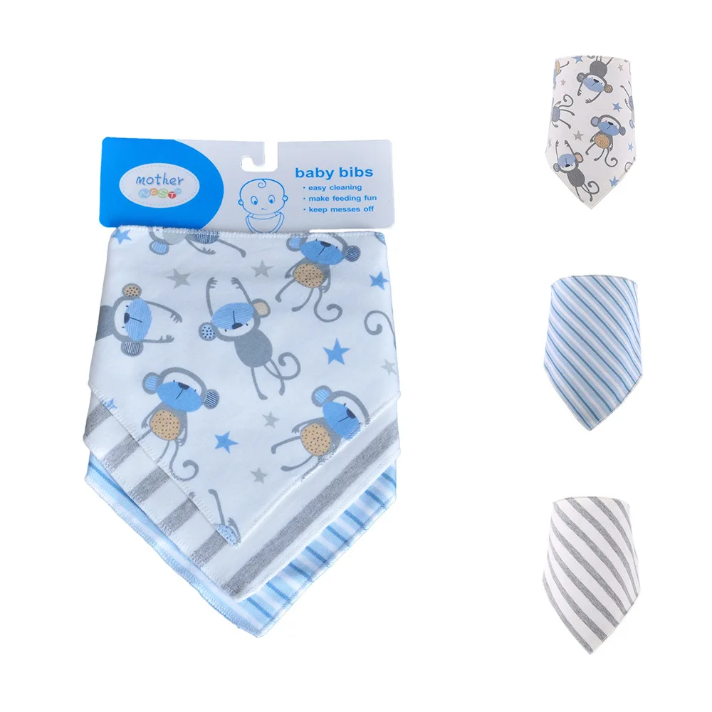 【Ready Stock】 3 шт./лот детские нагрудники бандана Милая птица Baberos треугольные