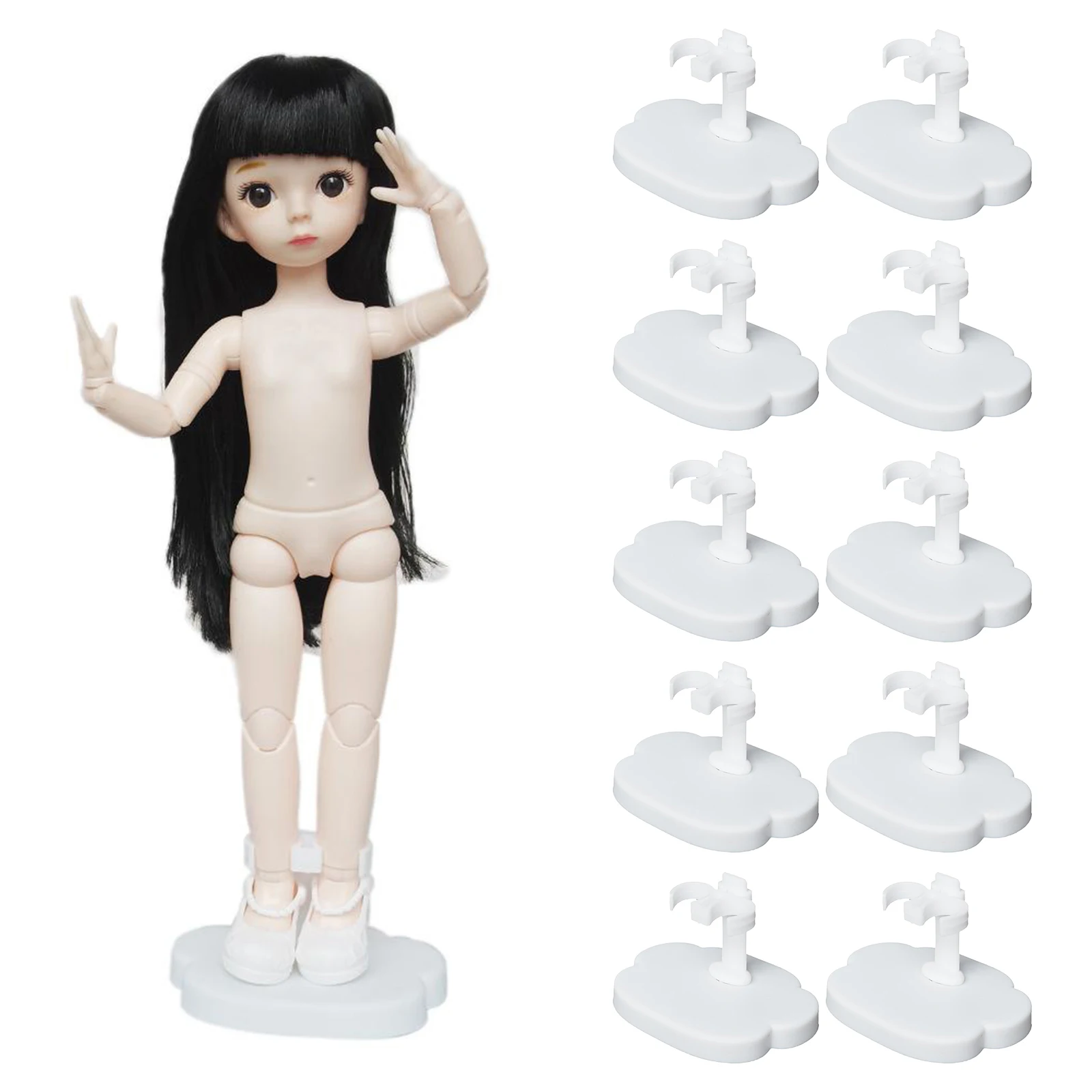 

10 шт. белая подставка для поддержки детских игрушек аксессуары для 12-дюймовых кукол Мини Дисплей Держатель