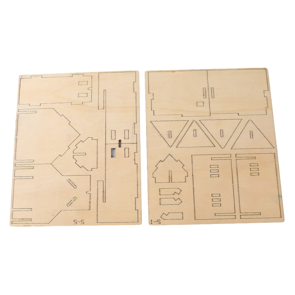 

DIY 3D Wooden Puzzle Toy Wood House Model Buliding Assemble Educational Toys Creative Jigsaw Puzzles Toy For Children Kids Gifts