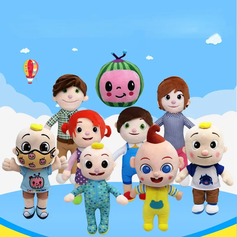 

JJ Cocomelon Toy Musical Bedtime Soft Plush Doll For Baby Music Baby Doll Family Kids Toys Birthday Gift Anime Plushie