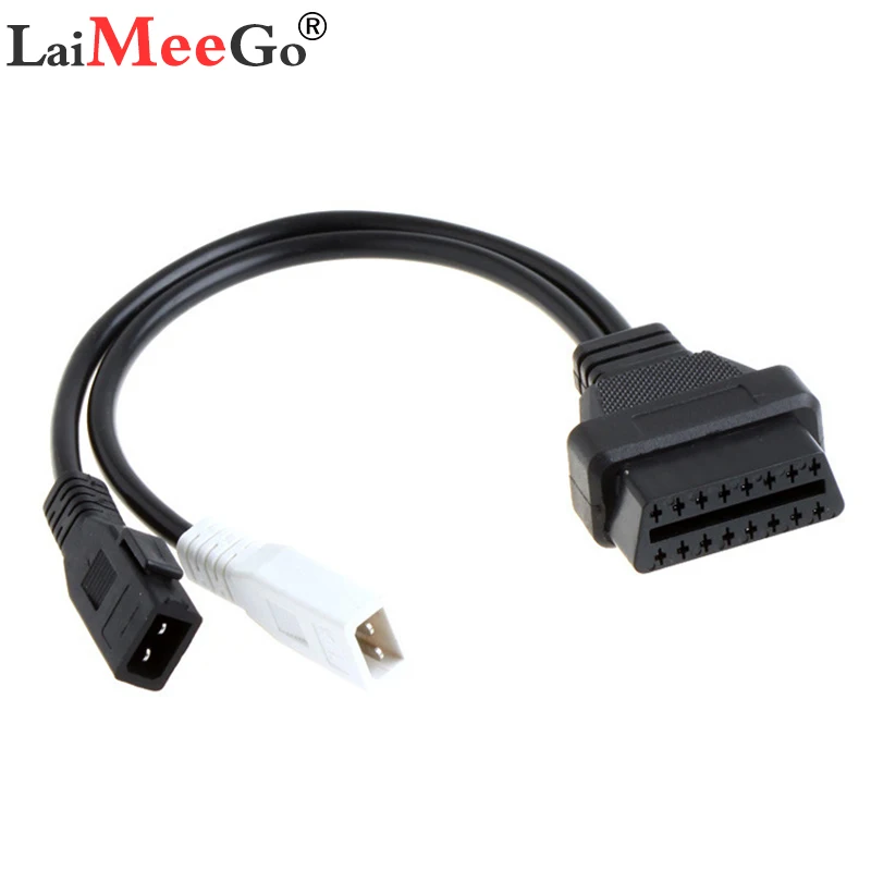 Диагностический инструмент OBDII для AUDI переходник OBD2 16Pin KKL 2P + на 16 Pin VAG