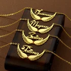 С возможностью напечатать свое название ожерелье в стиле хип-хоп с надписями из нержавеющей стали индивидуальная именная табличка ожерелья; Готическая обувь в стиле панк; Женские кулон подарок