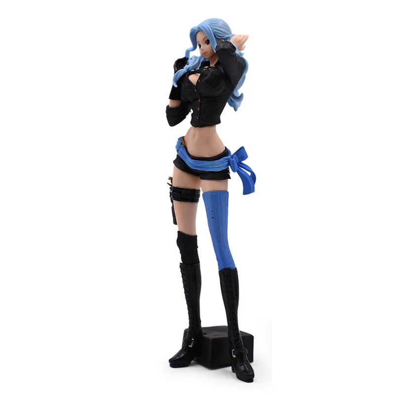 

BANDAI One Piece FDS Anime Figure Nefeltari Vivi Sexy Leather Jacket PVC Action Figure Collection Model Toy For Kids