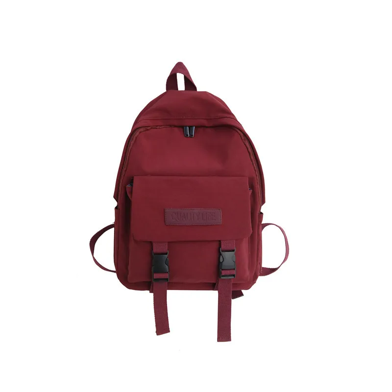 

20PCS / LOT Backpack for Women Girls Solid Color School Bag Canvas Middle Student Backpack Rucksack Laptop Travel Mochila