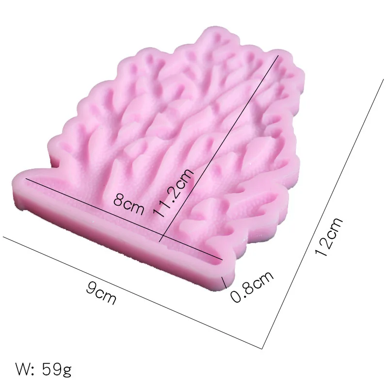 1PCS Coral, seaweed, coral reef Mould Cake Side silicone cake fondant mold cake decorating tools soap mold