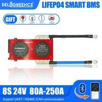smart bms 8s 80a 100a 120a 150a 200a 250a uart rs485 modbus bluetooth compatible 24v faster cooling lifepo4 battery rv