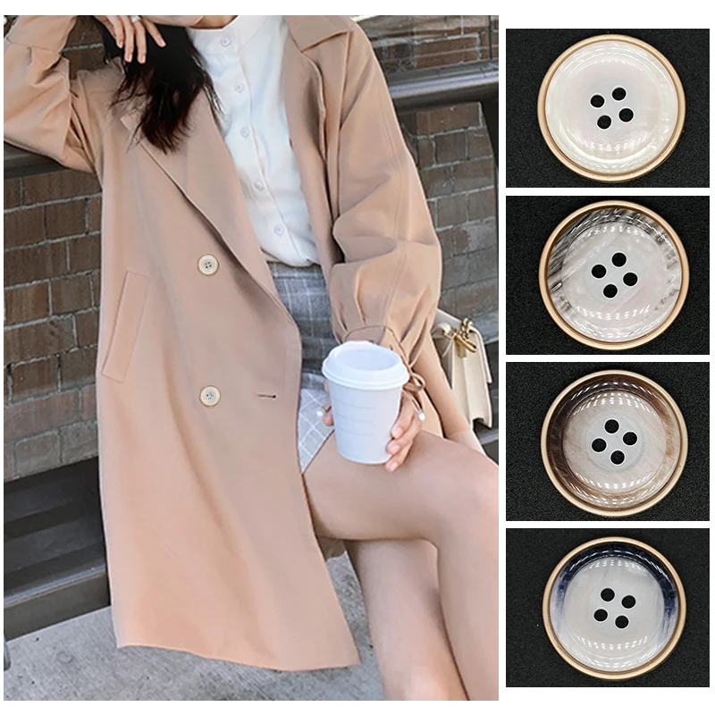 Декоративные золотые пуговицы для пальто с 4 отверстиями винтажные цветочной