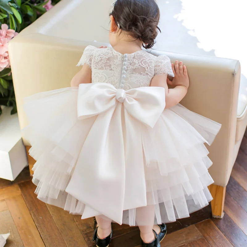 

Children's Age White Princess Dress Flower Girl Wedding Dress Female Gown Performance Clothing Vestidos Verano