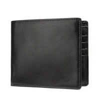 business mens leather money multi card position cowhide horizontal simple coin purse short soft surface open leather grain