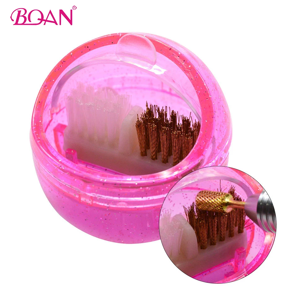 

BQAN 1 шт., для дизайна ногтей, дрель, Шлифовальная головка, для очистки, двойного использования, щетка, пластик, портативный очиститель, двойна...