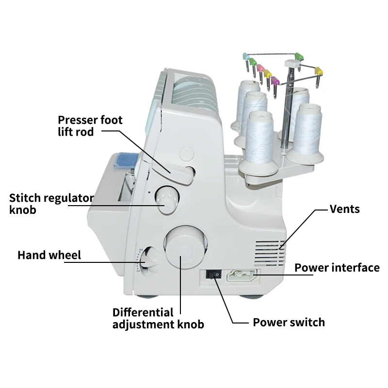 Швейная машина 855 1 шт. 220 В растягивающаяся швейная 857 оверлок с руководством на