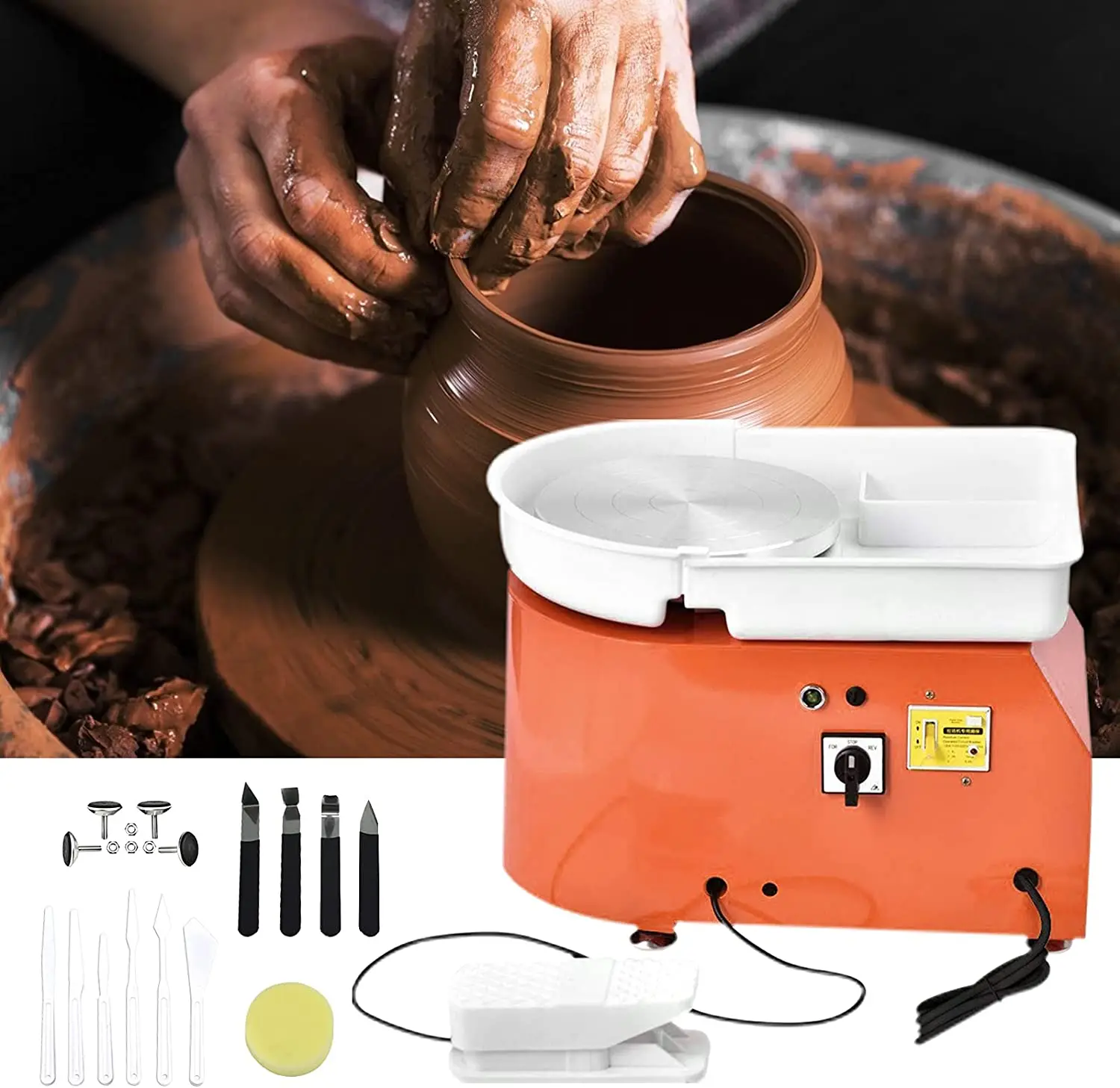 

Pottery Art Machine 350W 25cm Brushless Electric Pottery Wheel Machine for Student and Amateur for Ceramics Clay Art Craft DIY