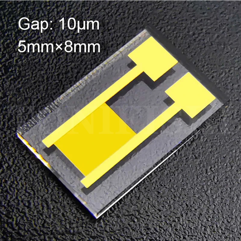 

10μm transparent interdigital electrode quartz glass MEMS gas bioelectrochemical sensor photoelectric detection