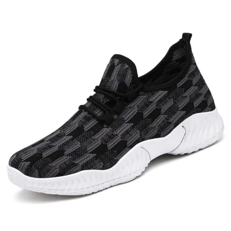 

New designer men's shoes fashion breathable non-slip casual shoes with flying woven mesh sneakers zapatos de hombre men shoes