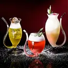 Лидер продаж 2020, бокал для вина, чашка из прозрачного стекла, зеркальная кружка из соломы со встроенной трубой для питья, для дома, кухни, бара Вечерние