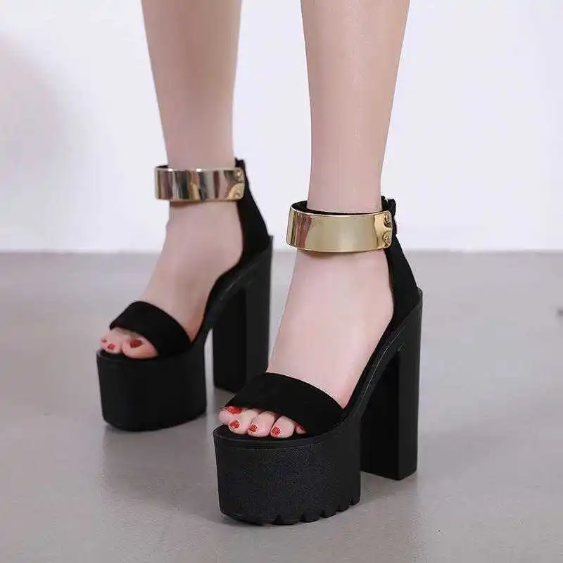 

cm stage show shoes 17cm super high heel sandals with thick heels