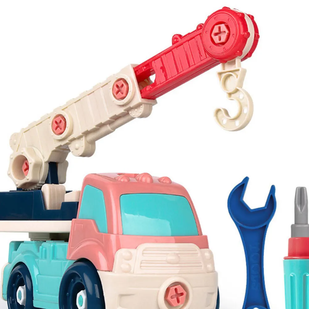 

1pc Children Cartoon Diy Truck Multi-function Detachable Assembly Vehicle Puzzle Assembly (Transport Cart with Disassemb