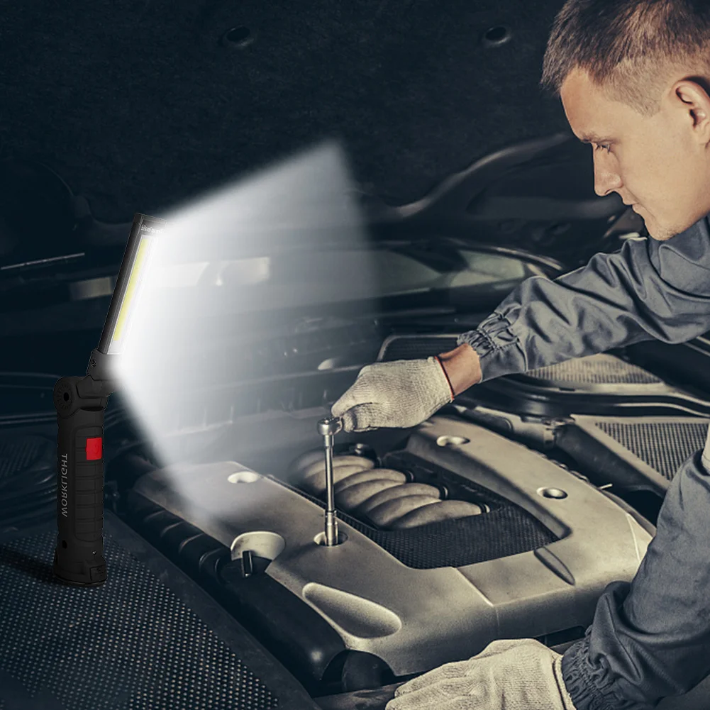 COB светодиодный светильник-вспышка портативный USB Перезаряжаемый 5 режимов