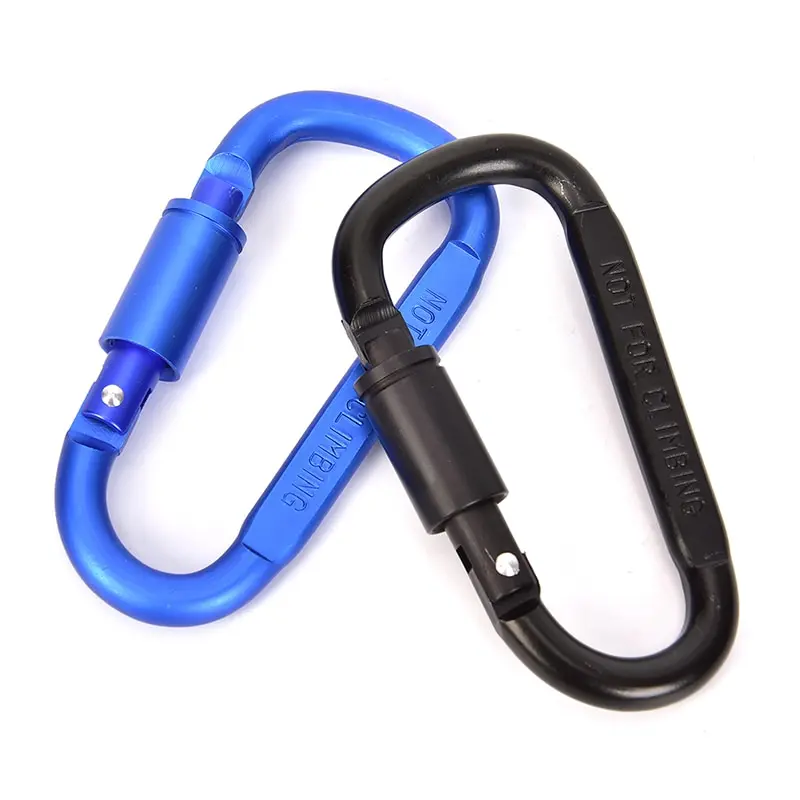 

D-shaped with Nut Hanging Buckle Aluminum Alloy Nut Buckle Fast Hanging Outdoor Climbing Carabiner Buckle