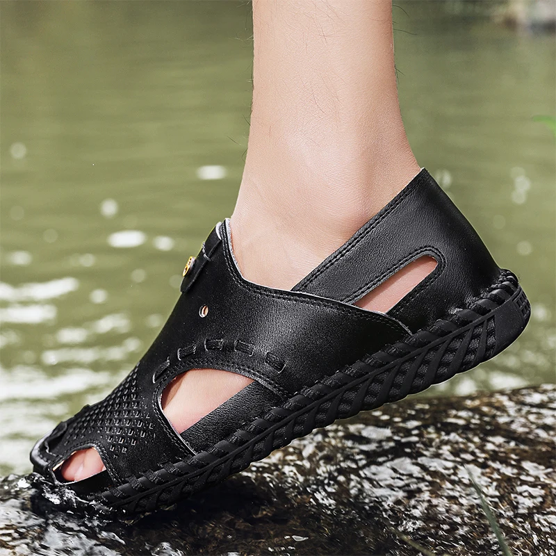 

hombre mens piel big leather casual para sandals luxury outdoor rubber sandles sandal shoe masculina on 39 sandalia men cuero s