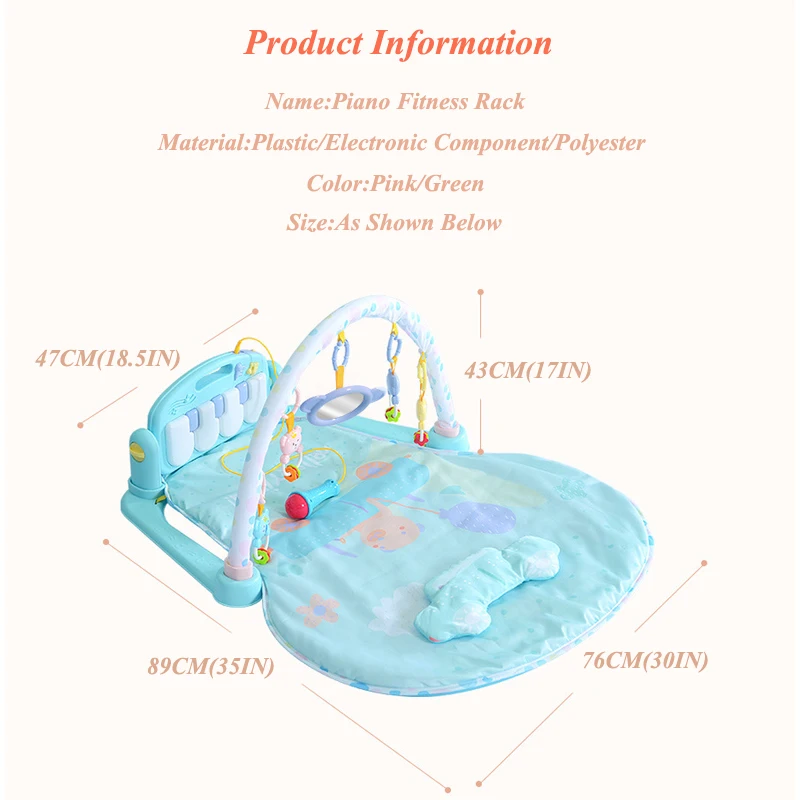 Детское блестящее детское пианино стойка для фитнеса 0 18 месяцев игровое одеяло