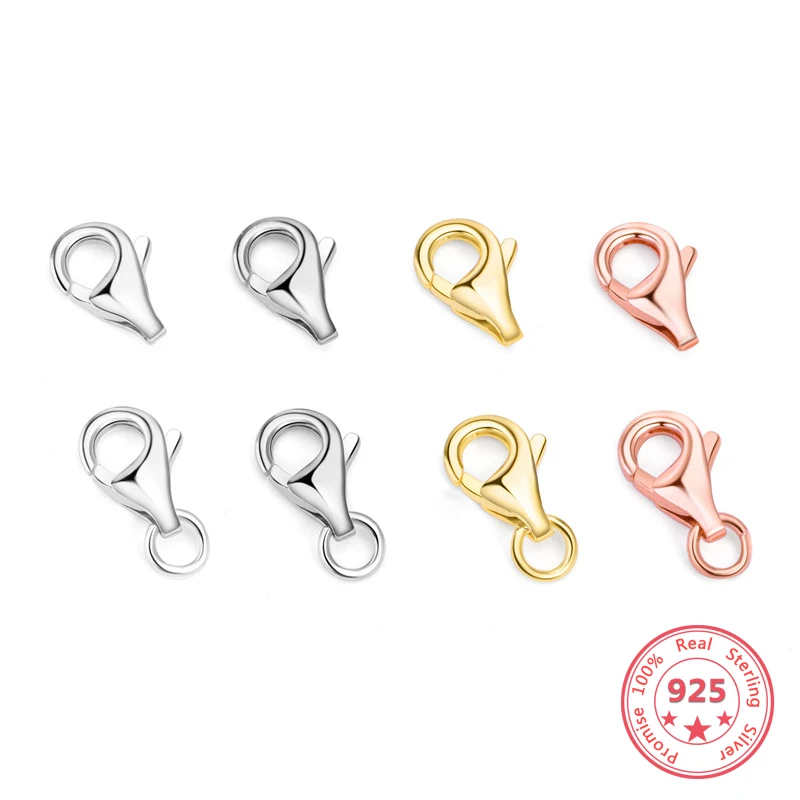 2 шт./лот S925 Серебряная Пряжка лобстер для изготовления ювелирных изделий