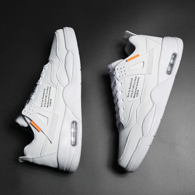 

Shoes Men 2021 Leather Casual Shoes Air Cushion Basketball Shoes Men's Tennis Sneakers Men White Sneakers Men Platform Sneakers