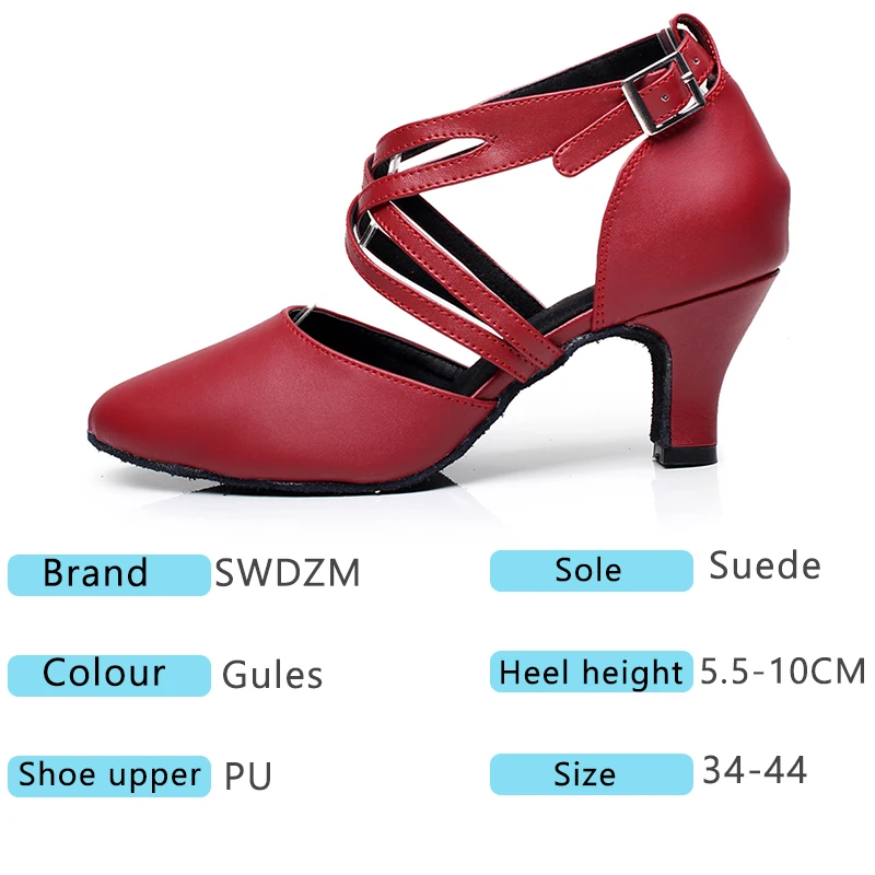 SWDZM/Новинка Танцевальная обувь для танцев в стиле джаз с пряжкой Женская