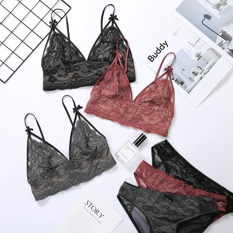 Бюстгальтер LILYMODA женский кружевной пикантный ультратонкий Бралетт с