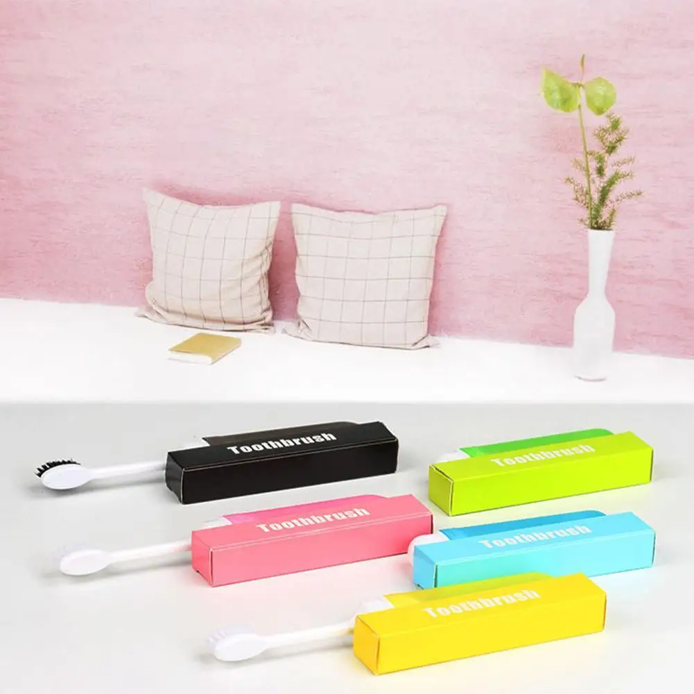 

Soft Bristles Toothbrush Care Soft Toothbrush Camping Supplies Colorful Portable Travel Toothbrush Folding Toothbrush
