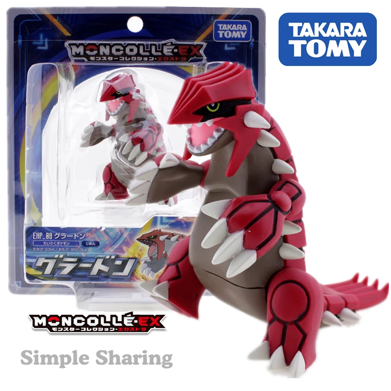 Takara tomy tomica moncolle ex pokemon figures groudon ehp08 Литые полимерные игрушки для малышей