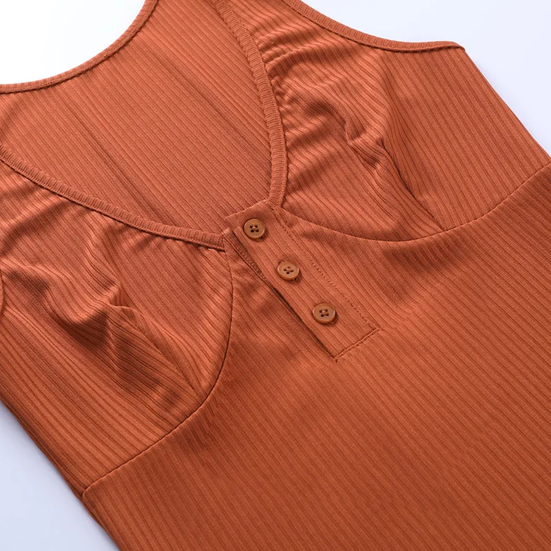

Solid Color Knitted Sleeveless Mini Bodycon Dress Fashion Sexy V Neck Tank Dresses for Women 2021 Black Brown