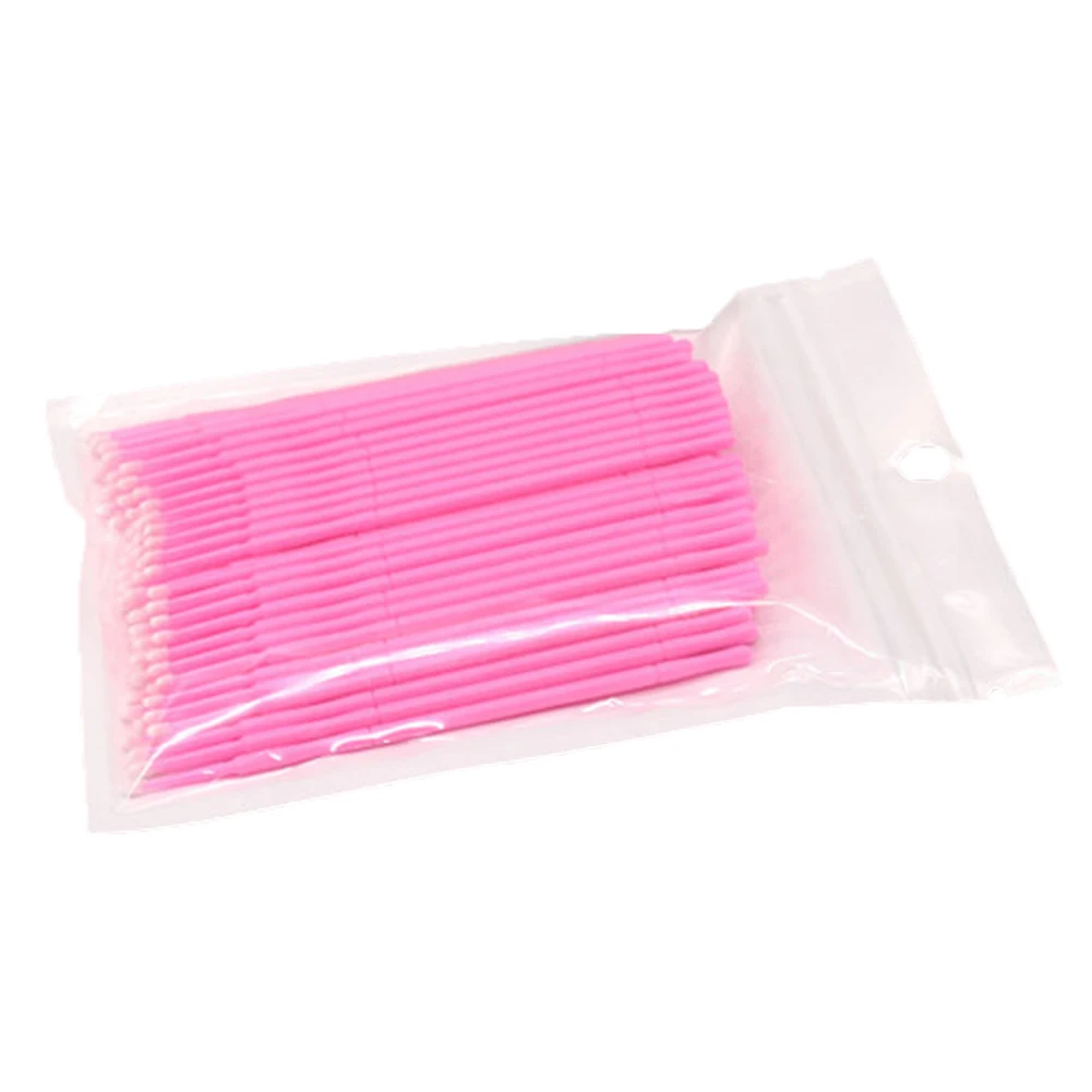 Новинка 100 шт. одноразовые цветные ватные тампоны щетка для ресниц чистящий