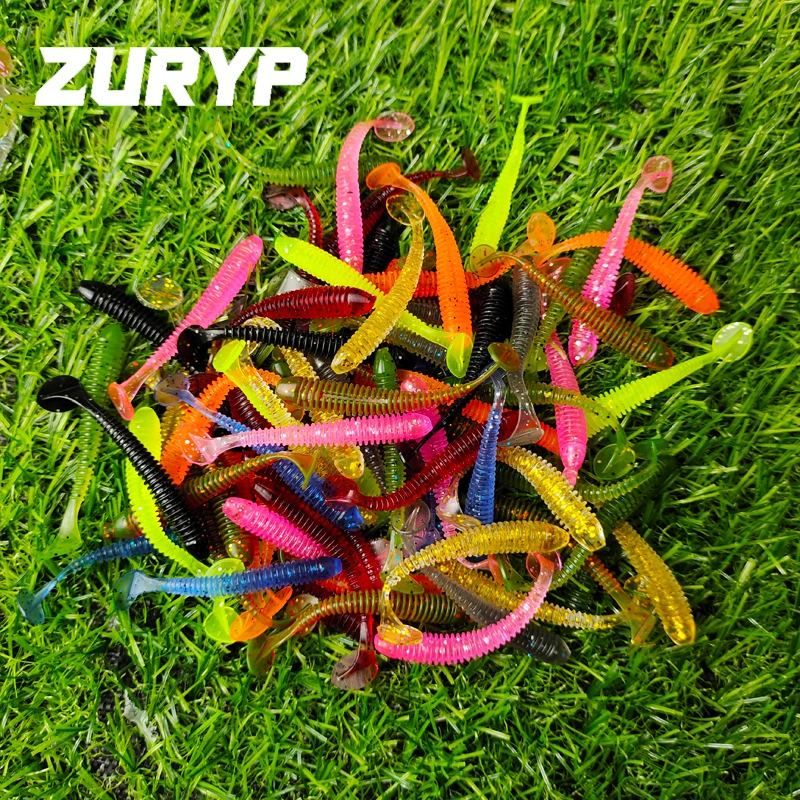 

10pcs Fishing Lures Worms Wobblers 5cm 1.07g Silicone Simulation Jigging Lure Artificial Soft Baits For Bass Carp Tackle