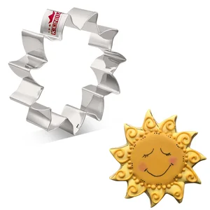 KENIAO Sun формочка для печенья для летнего пляжа-9,2x9,2 см-погода бисквит Фондант Кондитерская форма для хлеба-нержавеющая сталь