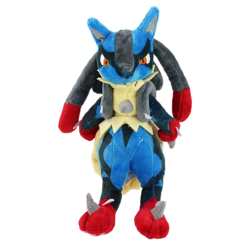 26cm Lucario 24 стиля Mega Lucario Growlithe Tauros Bounsweet Manectric Trapinch Dewott Turtwig Charmander Gliscor Volcarona плюшевые игрушки куклы - Цвет: 26cm Lucario